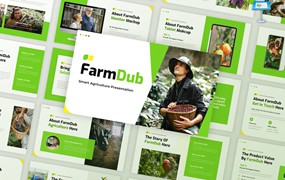 农业概况简介Keynote幻灯片素材 FarmDub – Agriculture Profile Keynote Template