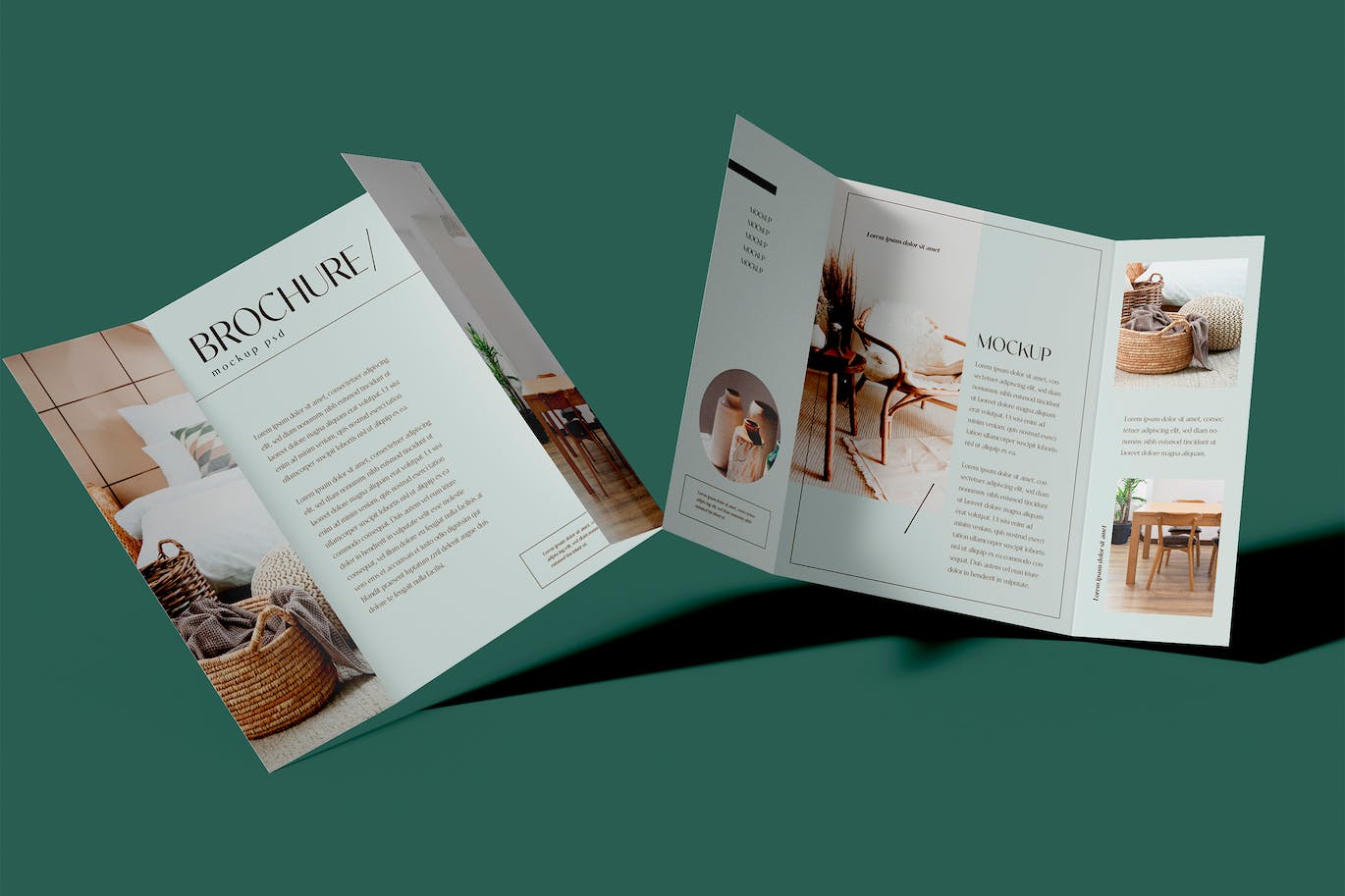 折页时尚杂志宣传册设计样机psd模板v8 Brochure Mockup 样机素材 第1张
