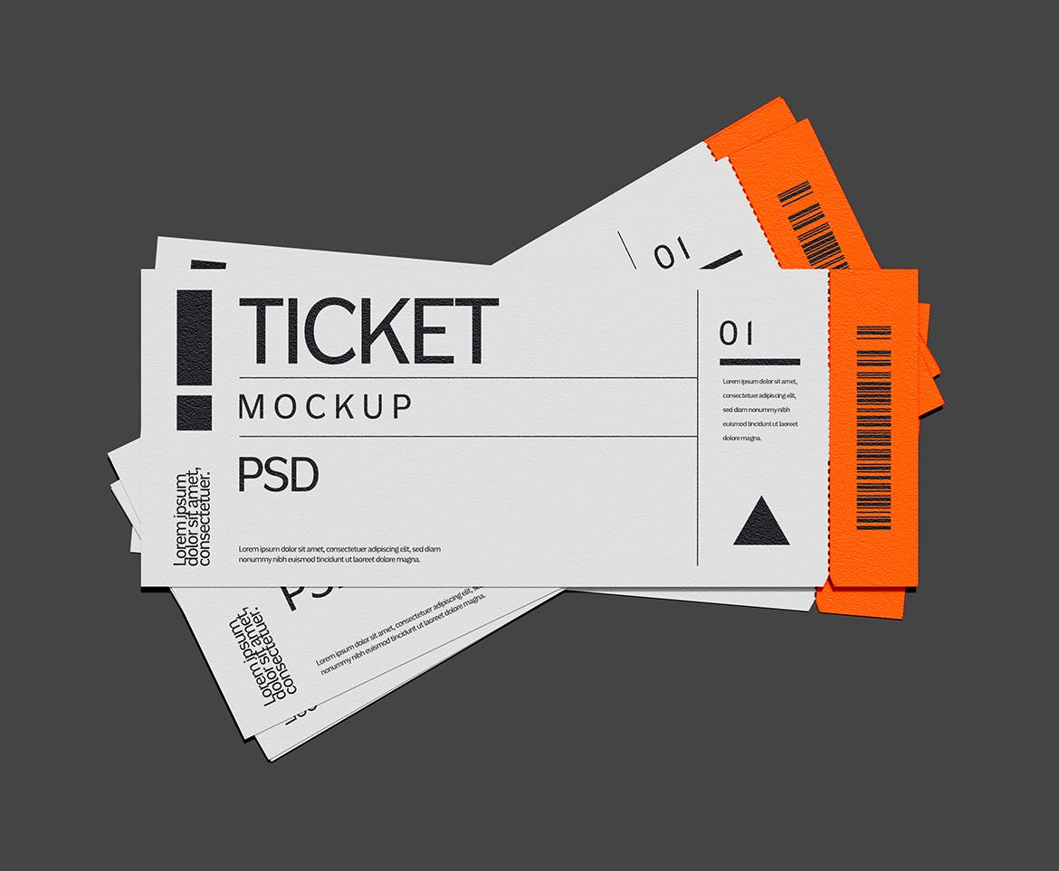 门票/票券/票证设计样机psd模板v2 Tickets Pass Mockup 样机素材 第2张