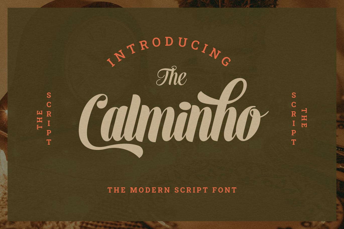 加粗手写字体 Calminho Bold Script Font 设计素材 第1张