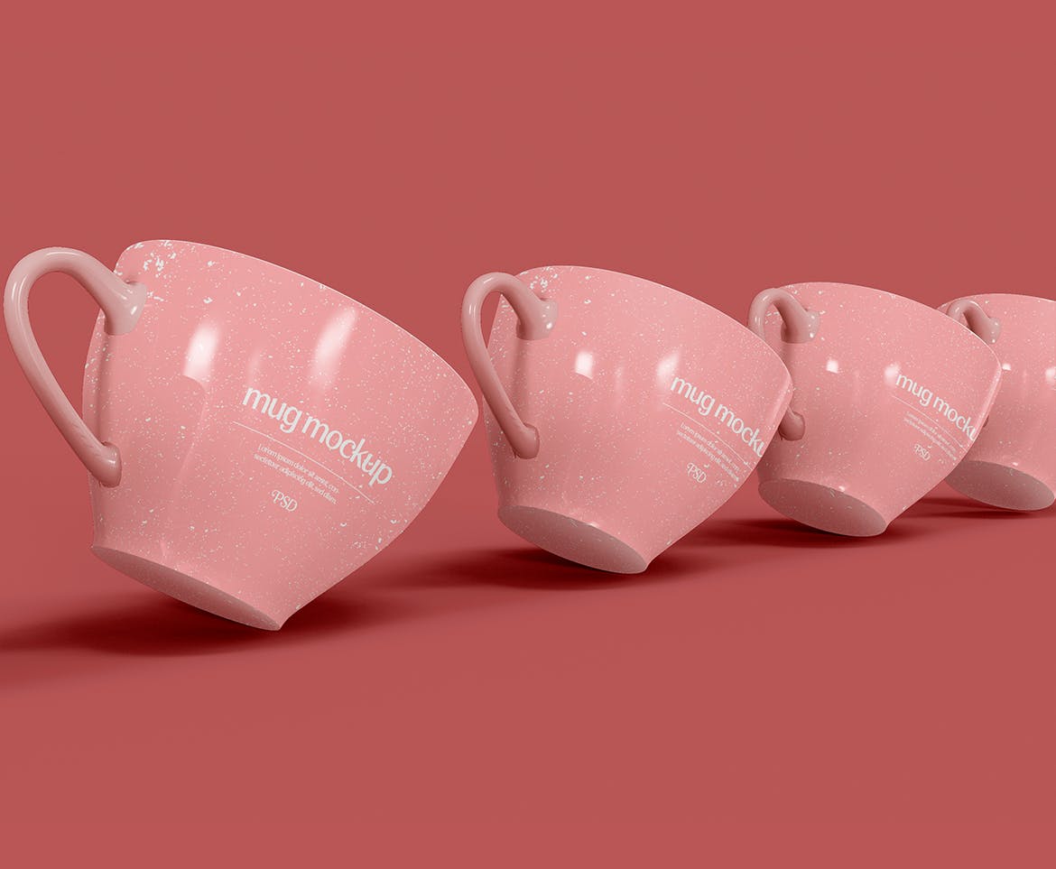 陶瓷咖啡马克杯杯身设计样机模板v7 Ceramic Mugs Mockup 样机素材 第2张