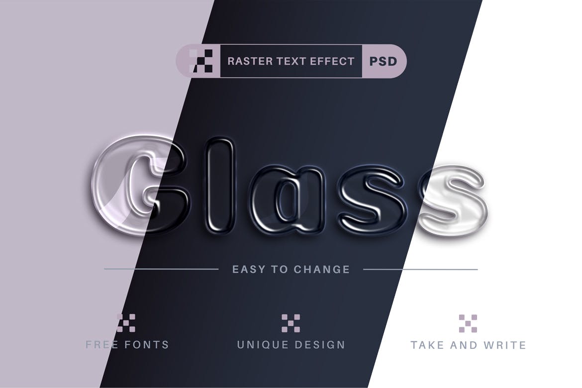 透明水状文字效果字体样式 PSD Water – Editable Text Effect, Font Style 插件预设 第4张