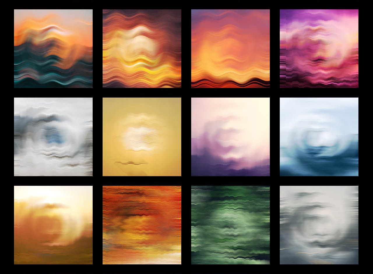 100个抽象波浪纹理和背景包 100 Abstract Textures & Backgrounds Pack 图片素材 第11张