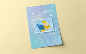 夏日酒会聚会宣传单设计 Summer Party Flyer