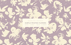 精致印花花卉图案素材 Subtle Printed Flowers