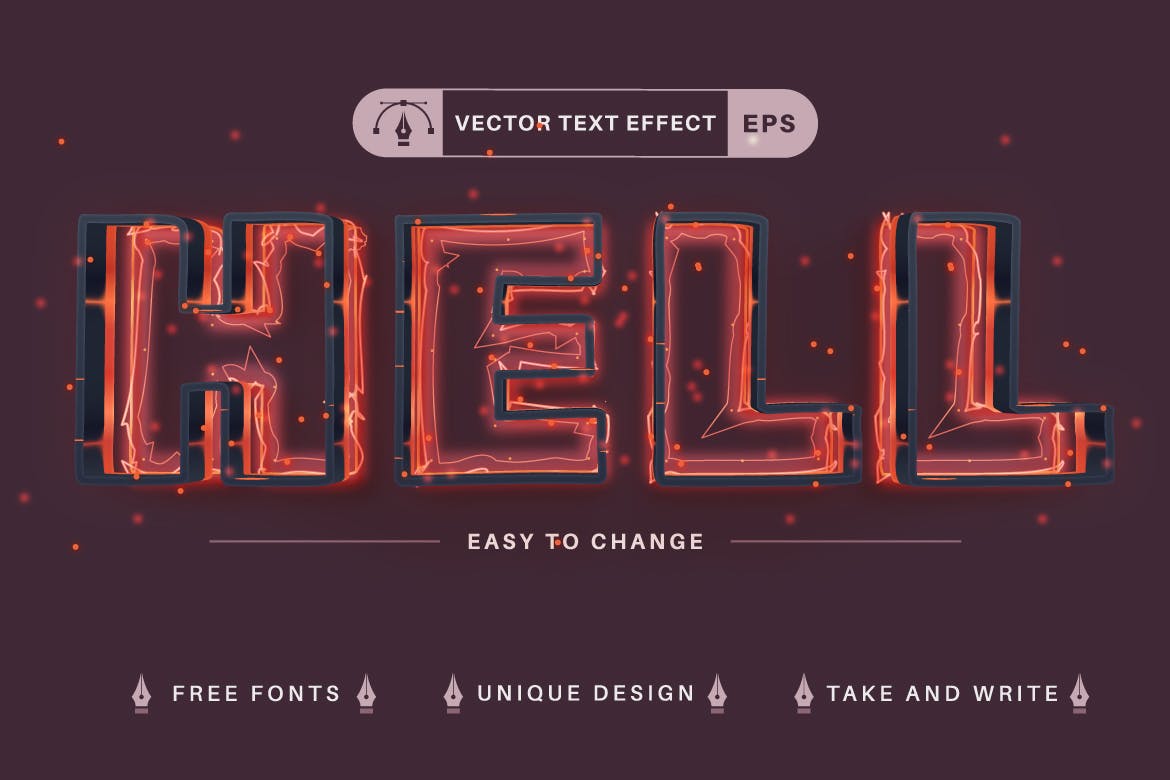 10种万圣节矢量文字效果字体样式 Set 10 Halloween Editable Text Effects, Font Style 设计素材 第11张