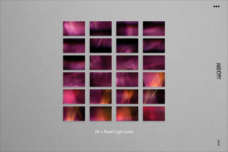 120种赛博朋克光学捕获高分辨率模拟霓虹灯泄漏发光叠加层图片素材 图片素材 第3张
