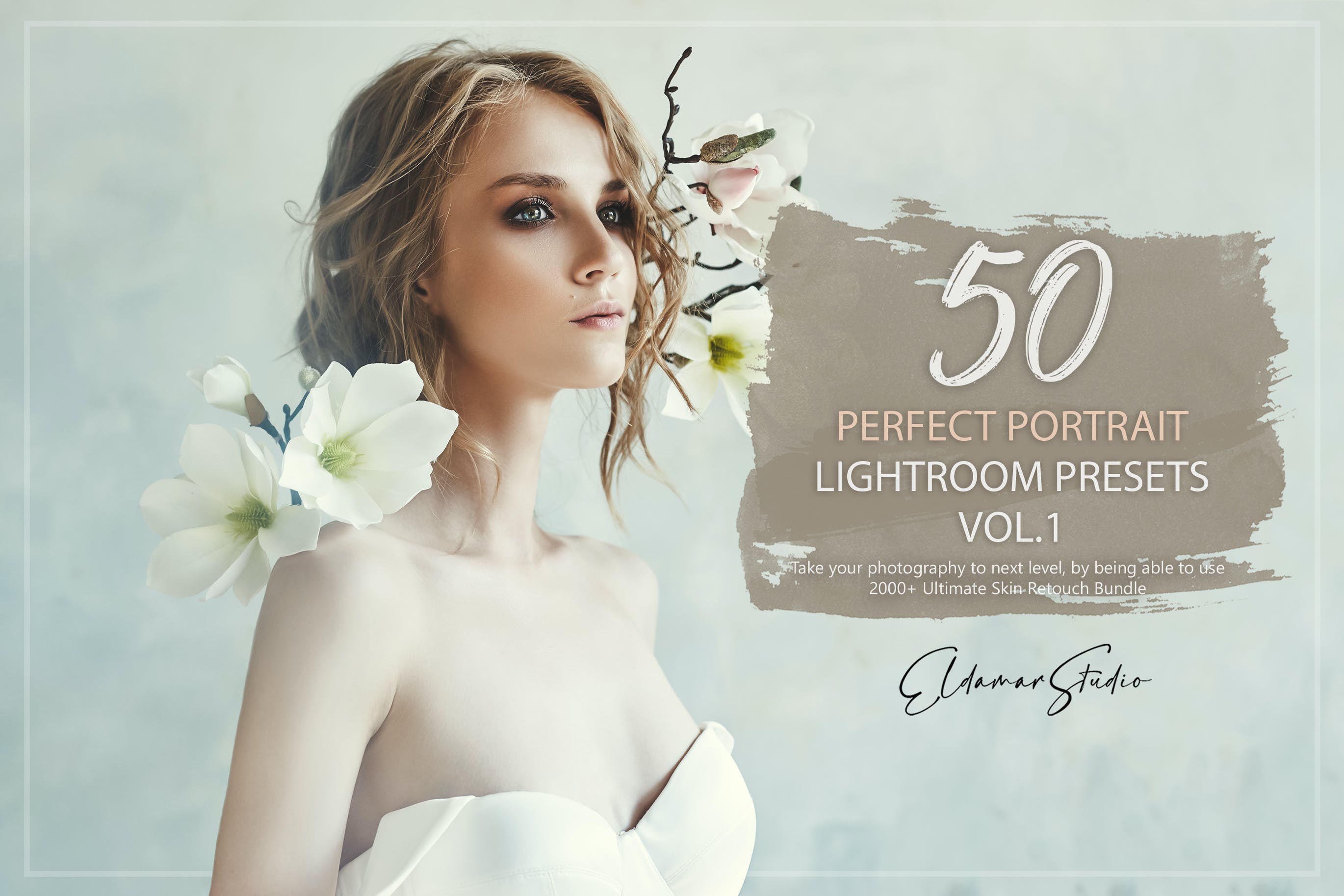 50个人物肖像照片后期修图LR预设v1 50 Perfect Portrait Lightroom Presets – Vol. 1 插件预设 第1张
