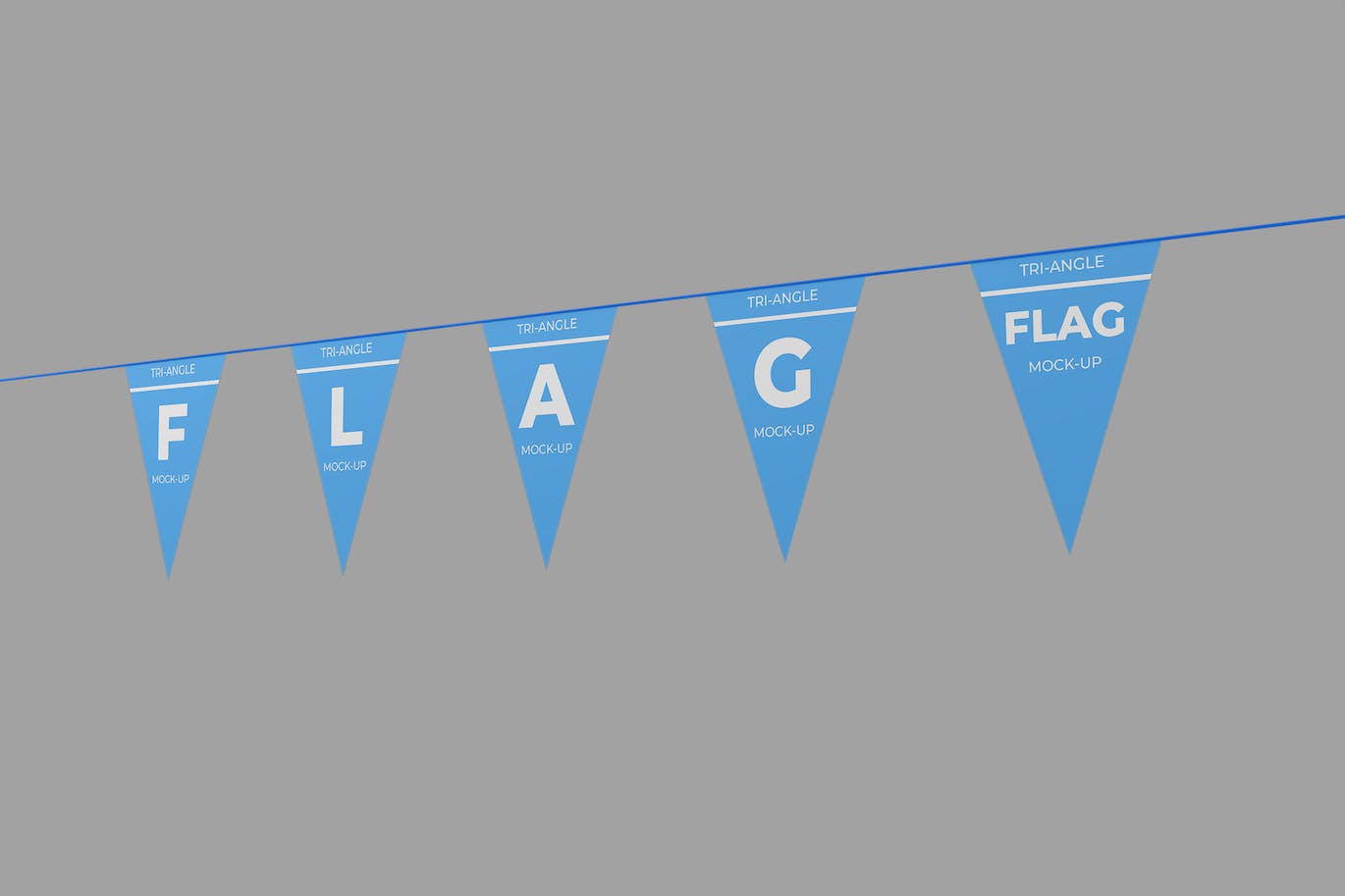 活动和节日三角旗设计样机图 Event & Festival Triangle Flag Mockup 样机素材 第2张