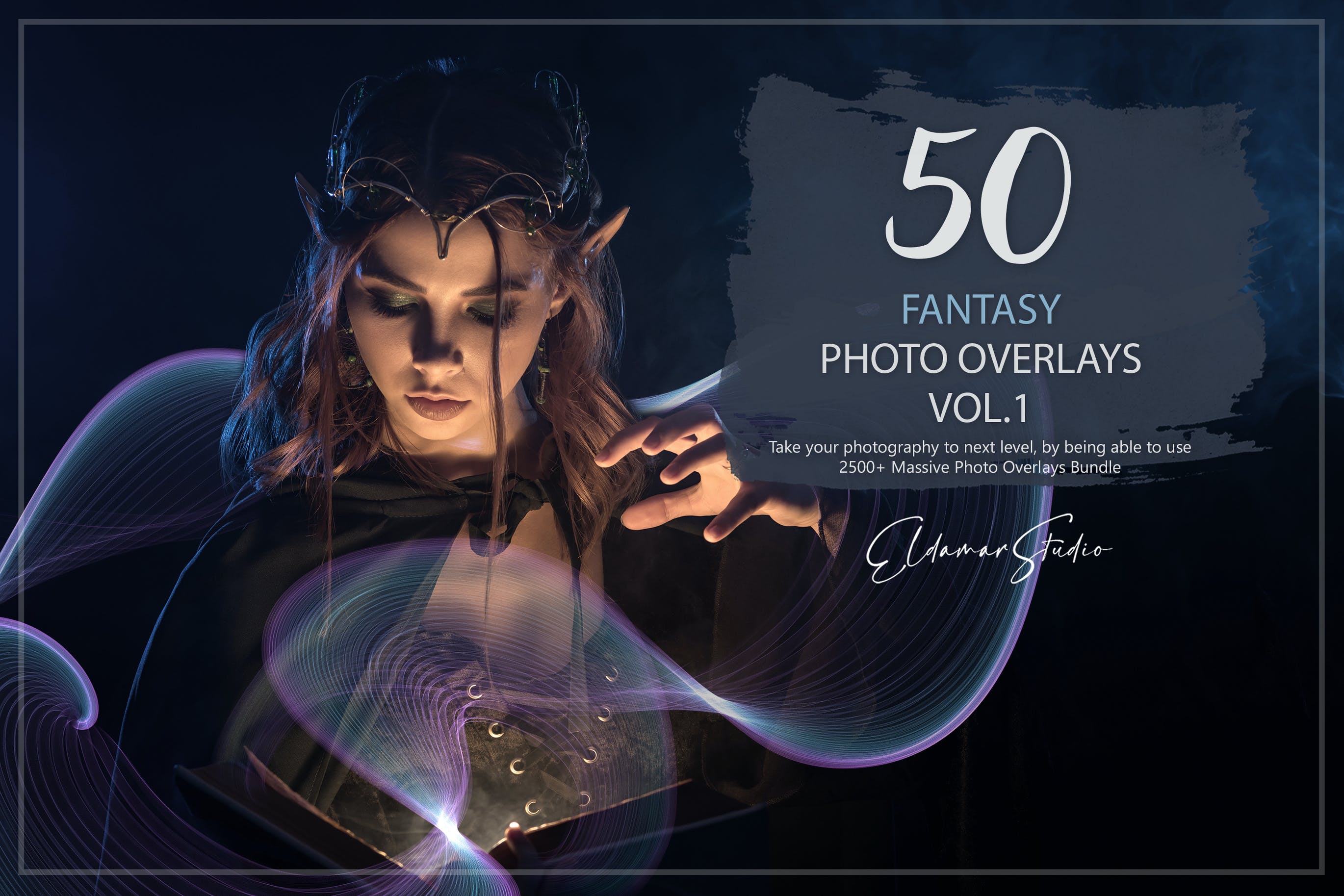 50个梦幻彩色几何线条照片叠层背景素材v1 50 Fantasy Photo Overlays – Vol. 1 图片素材 第1张