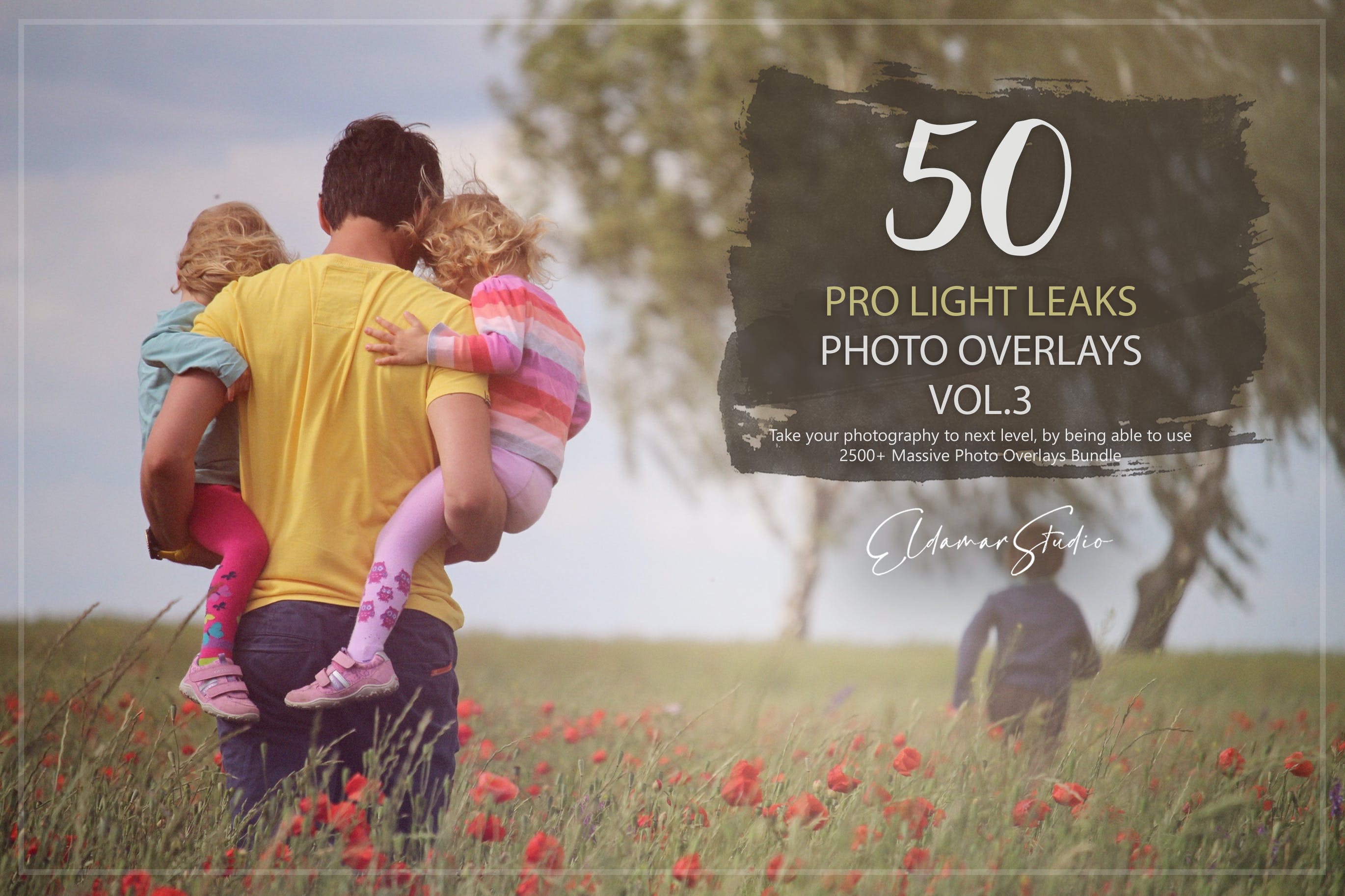 50个专业漏光效果照片叠层背景素材v3 50 Pro Light Leaks Photo Overlays – Vol. 3 图片素材 第1张