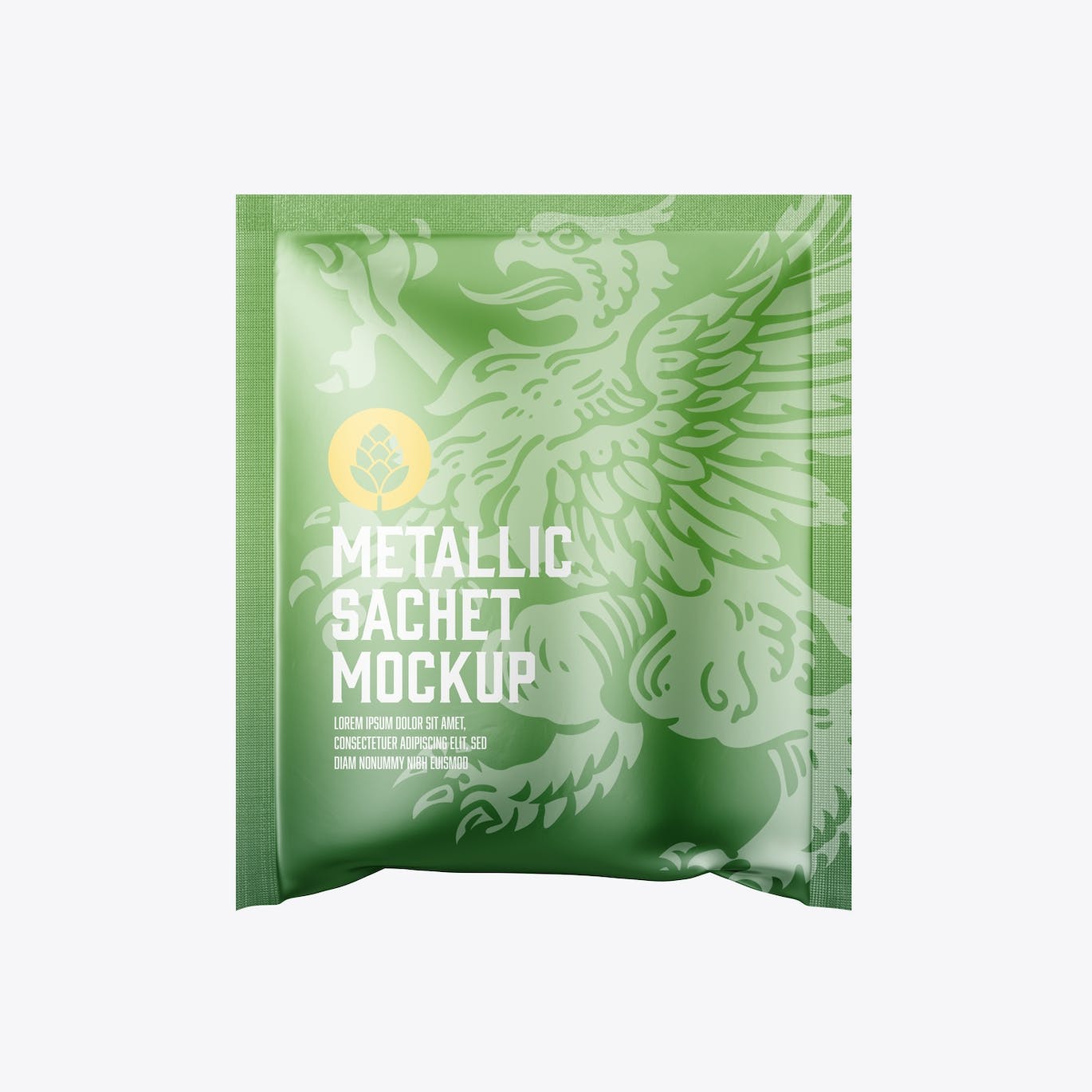 金属材质包装袋设计样机图 Metallic Sachet Mockup 样机素材 第5张