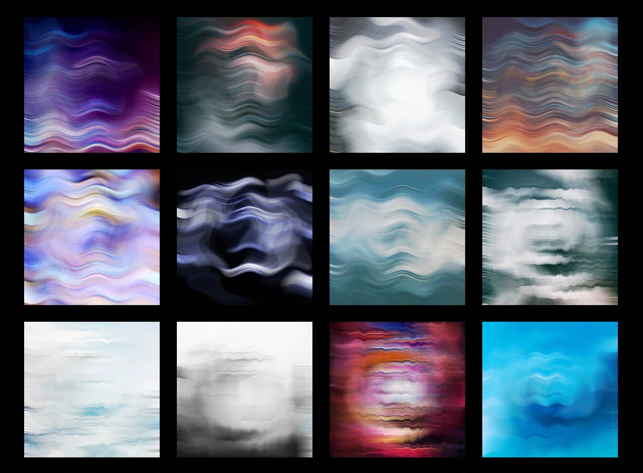 100个抽象波浪纹理和背景包 100 Abstract Textures & Backgrounds Pack 图片素材 第10张