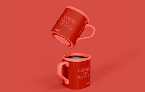 陶瓷咖啡马克杯杯身设计样机模板v4 Ceramic Mugs Mockup