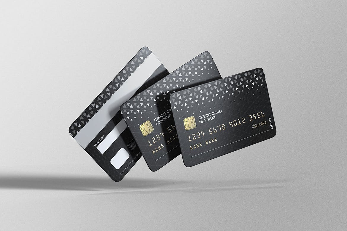 储蓄卡银行卡设计展示样机psd模板 Credit Card Mockups 样机素材 第7张