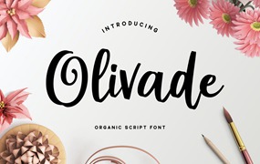 清新有机的手写脚本字体 Olivade – Handwritten Script