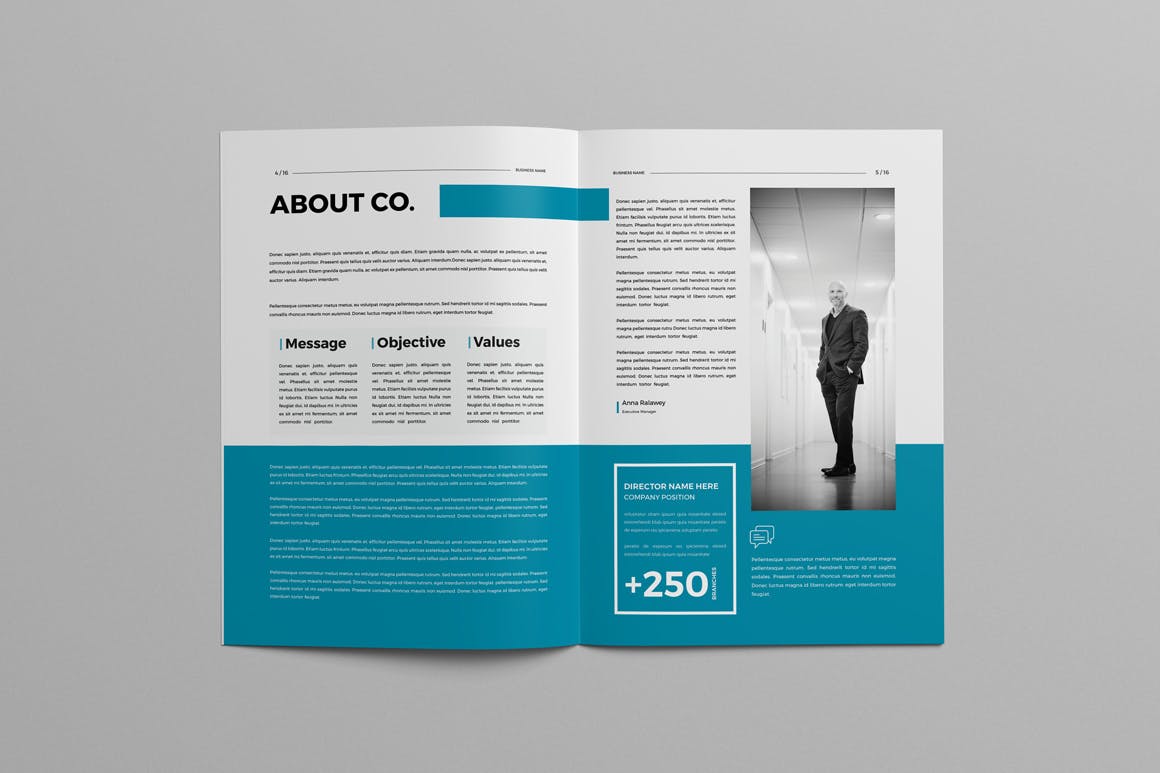 公司简介手册宣传册模板 Business Company Brochure 幻灯图表 第7张