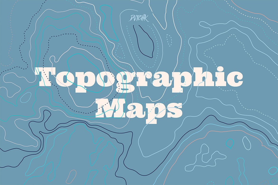 彩色矢量地形图背景 Topographic Maps 图片素材 第11张