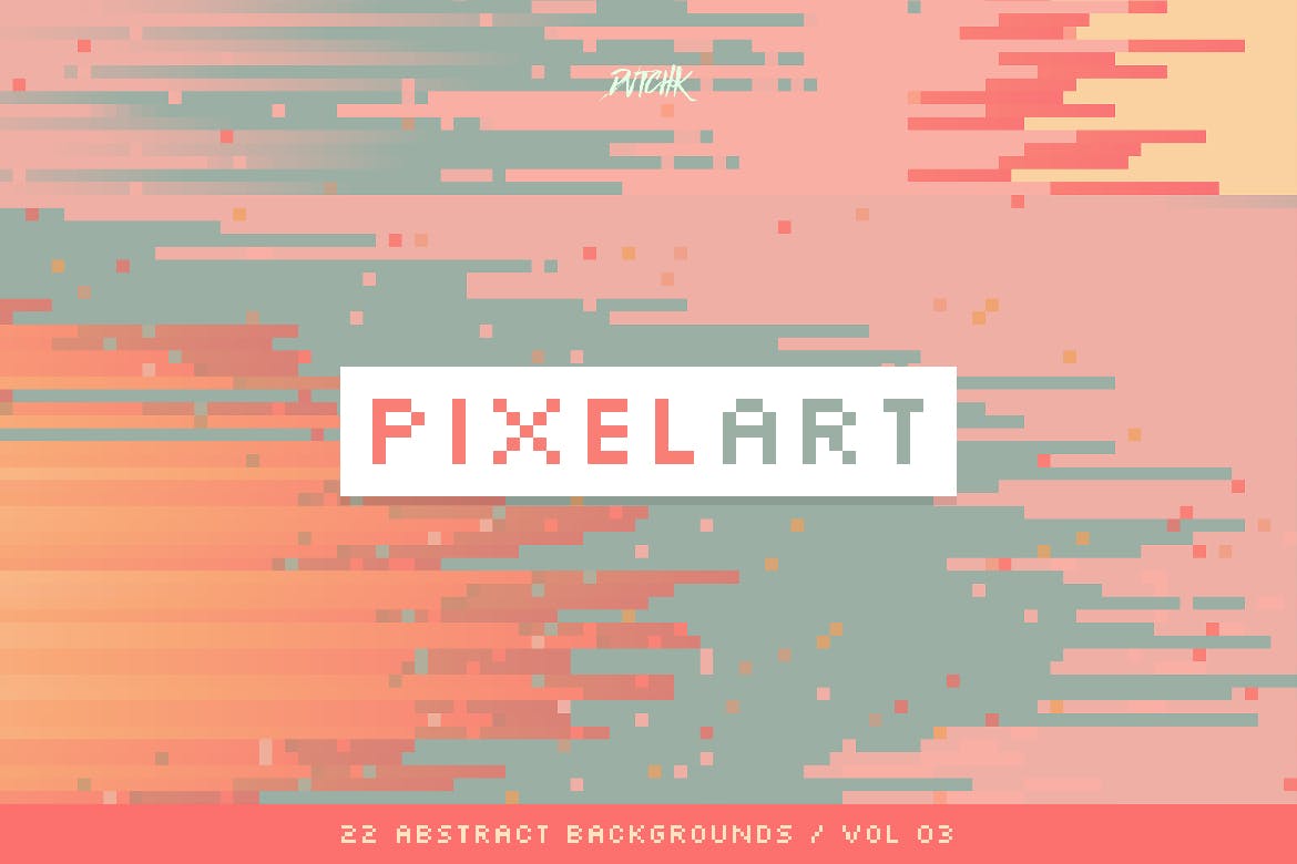 像素艺术抽象彩色背景v3 Pixel Art | Colorful Backgrounds | V. 03 图片素材 第7张