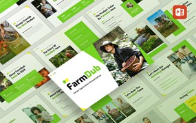 农业概况简介PowerPoint演示模板 FarmDub – Agriculture Profile PowerPoint Template