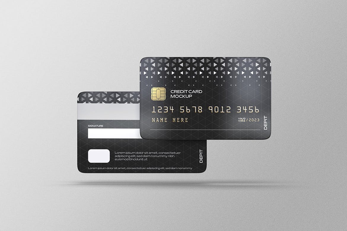 信用卡展示效果图样机psd模板 Credit Card Mockups 样机素材 第5张