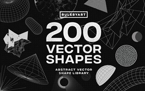 200+高质量抽象现代几何矢量形状外观 200 Vector Shapes