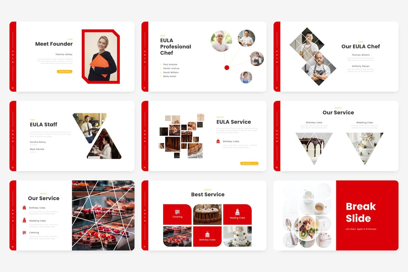食品和餐厅Powerpoint模板 Eula – Food and Restaurant PowerPoint Template 幻灯图表 第6张
