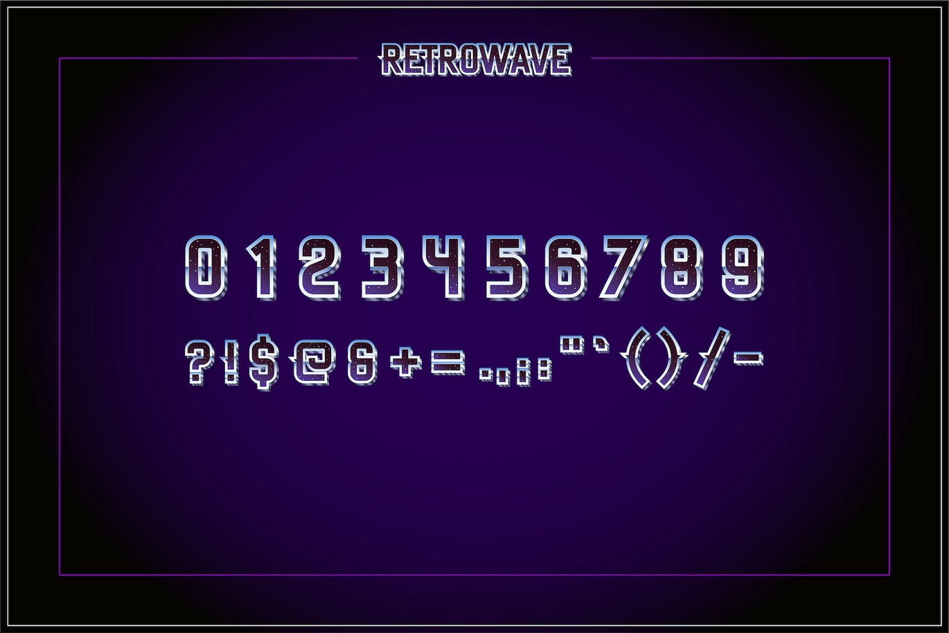 复古合成波海报装饰字体 Retrowave – Retro Wave Poster Font 设计素材 第5张