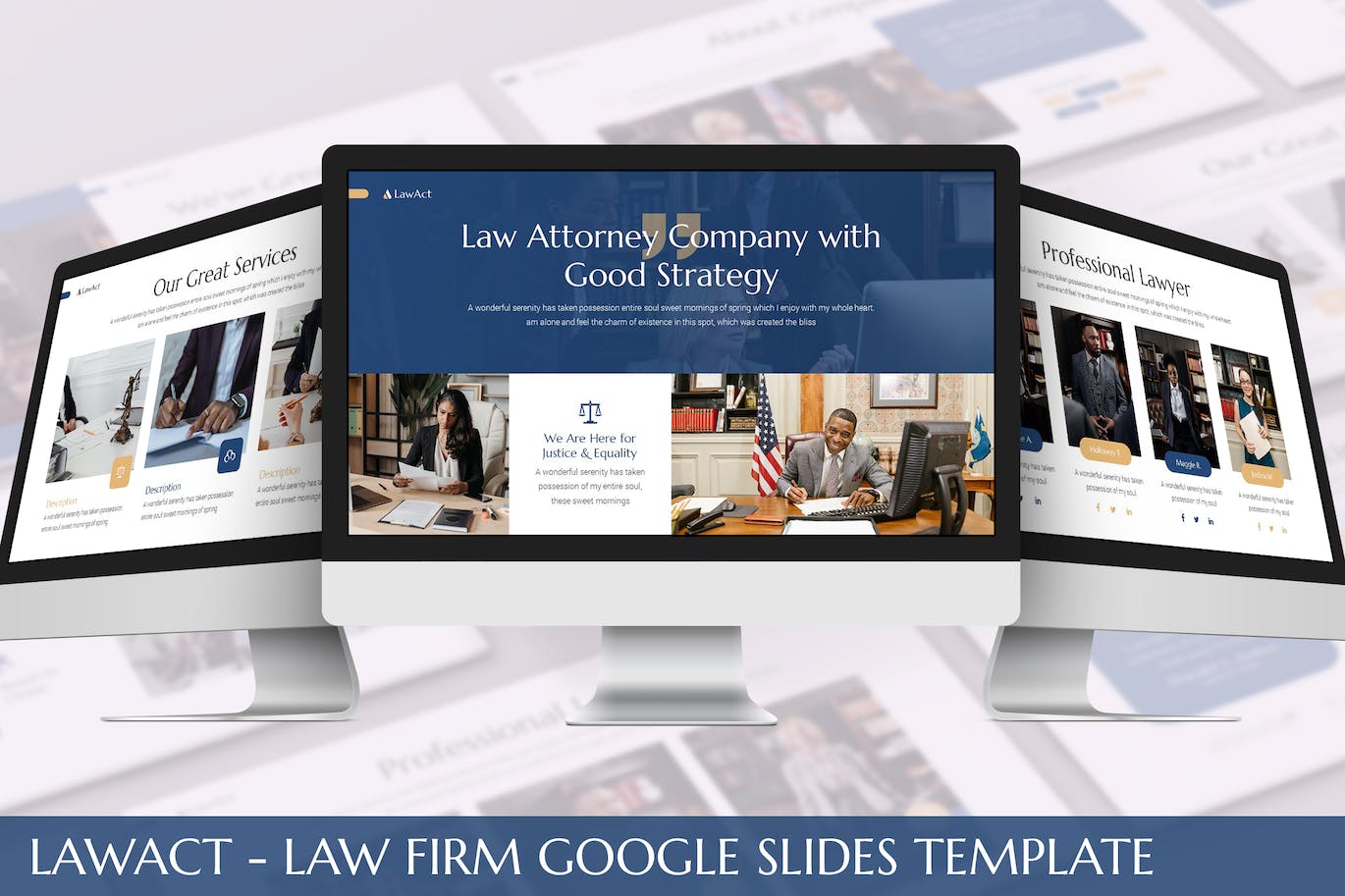 律师事务所Google幻灯片模板素材 Lawact – Law Firm Google Slides Template 幻灯图表 第1张