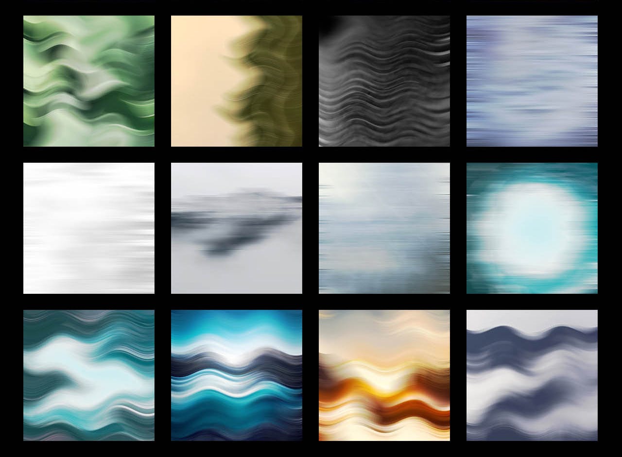 100个抽象波浪纹理和背景包 100 Abstract Textures & Backgrounds Pack 图片素材 第15张