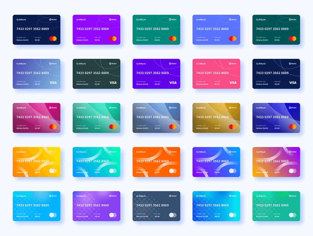 银行卡信用卡卡片设计模板套件 APP UI 第5张