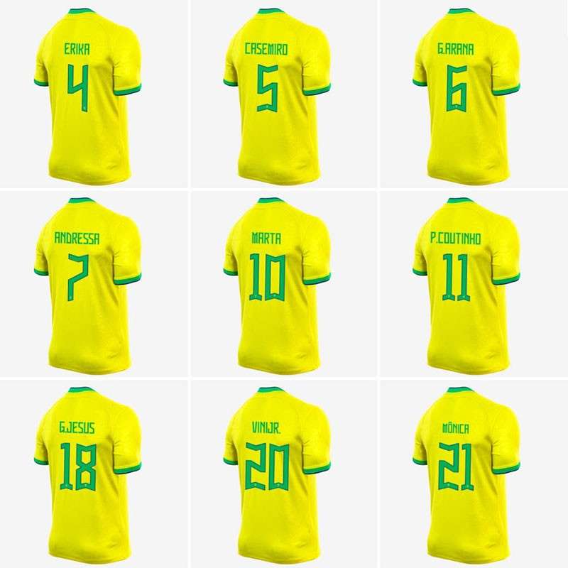 2022年世界杯巴西队球衣字体 设计素材 第3张