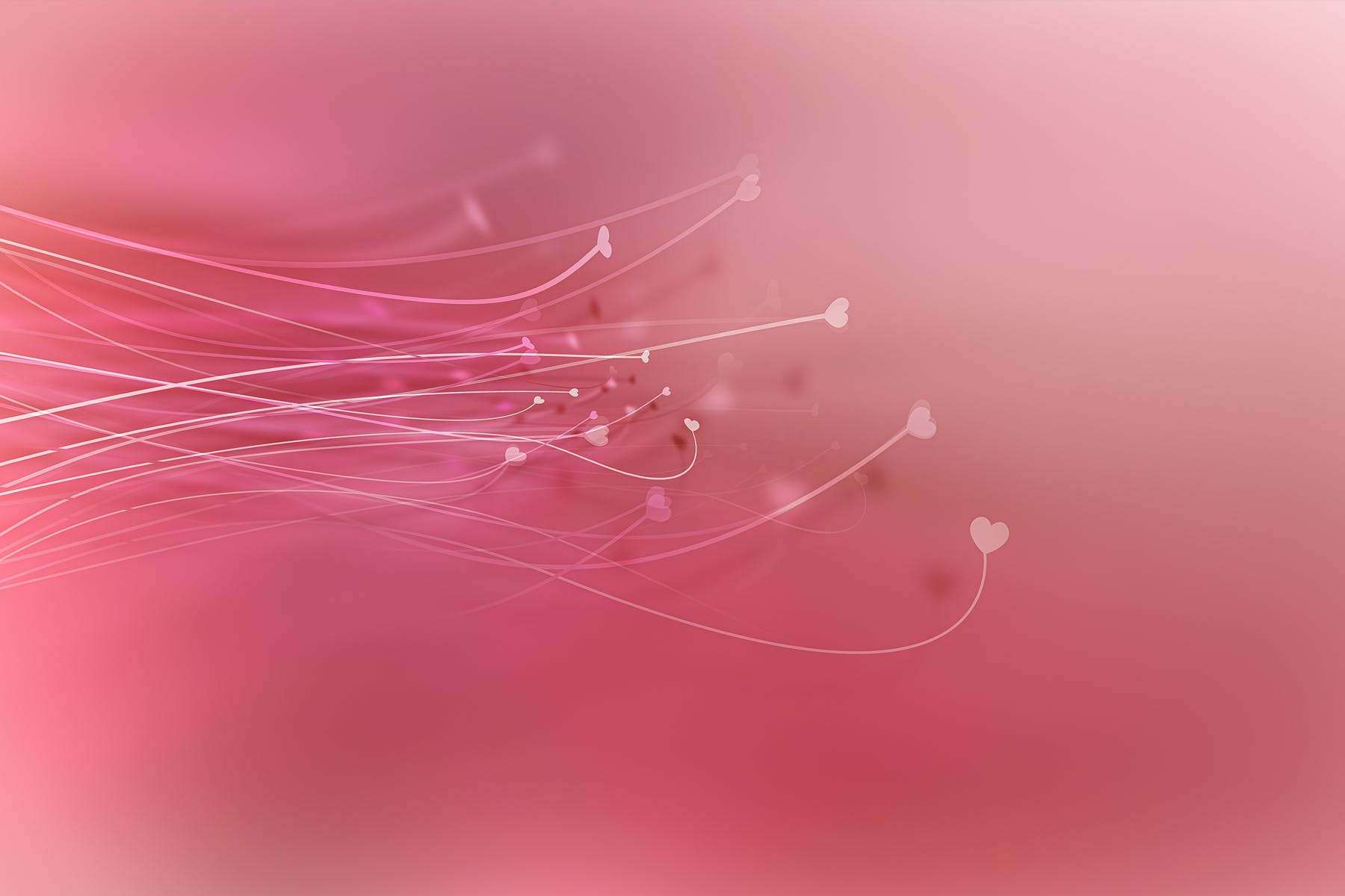柔和爱心线条粉红色浪漫背景 Soft Pink Romantic Background APP UI 第1张
