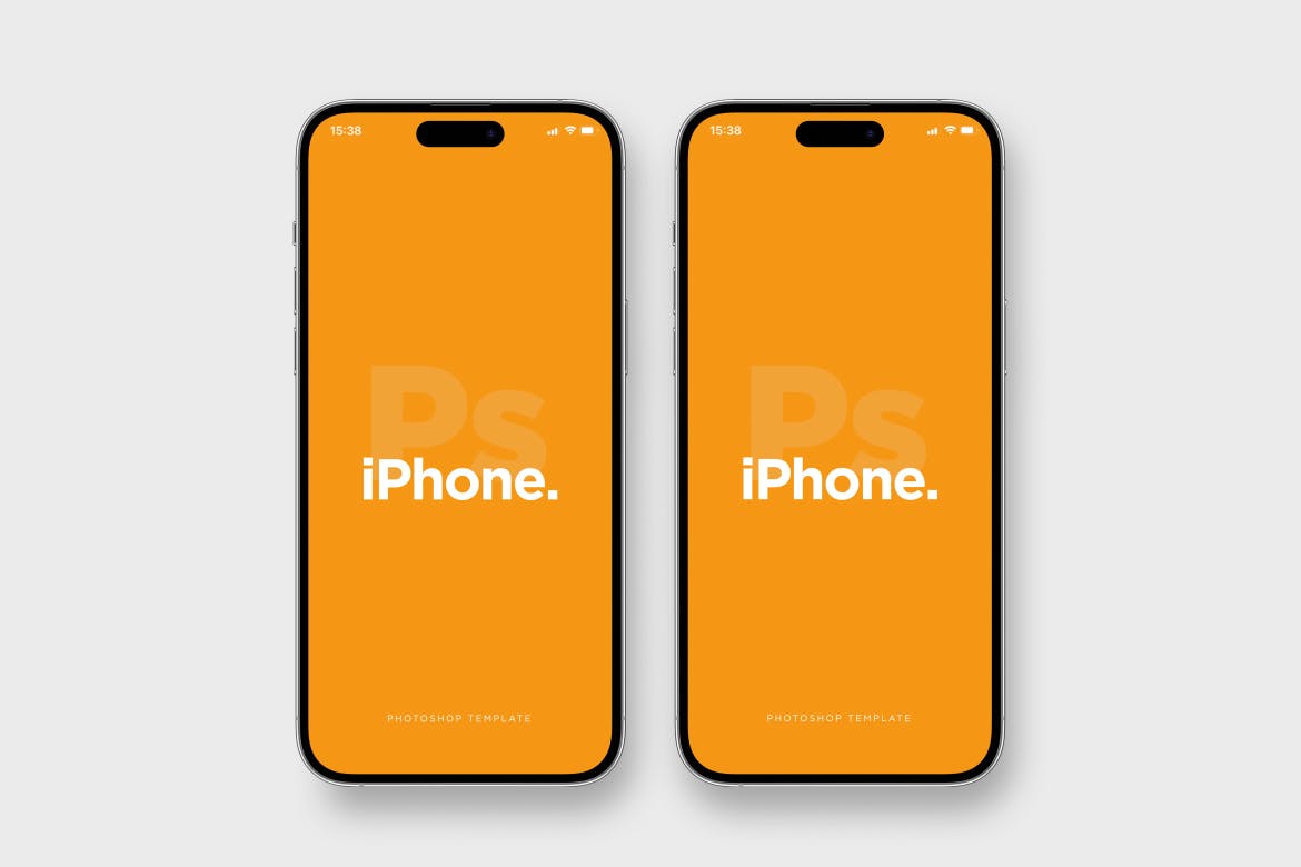 iPhone 14 Pro前视图手机样机包 Phone 14 Front View Mockup Pack 样机素材 第3张