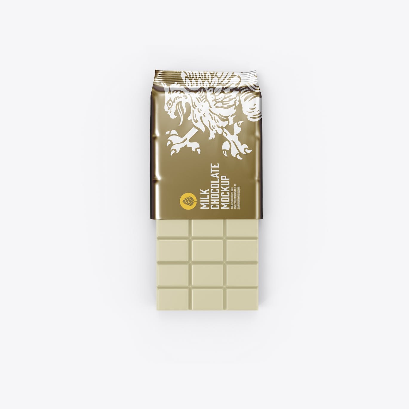 光亮的巧克力棒设计包装样机图 Set Glossy Chocolate Bar Mockup 样机素材 第15张