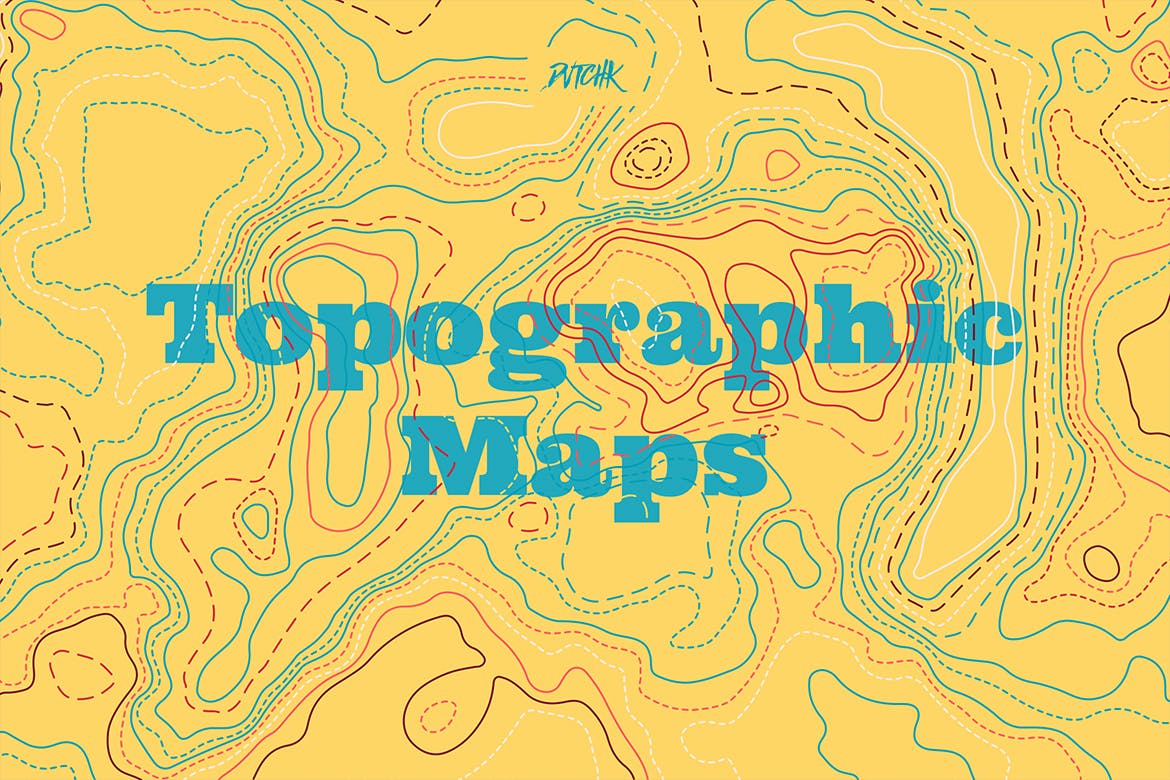 彩色矢量地形图背景 Topographic Maps 图片素材 第8张