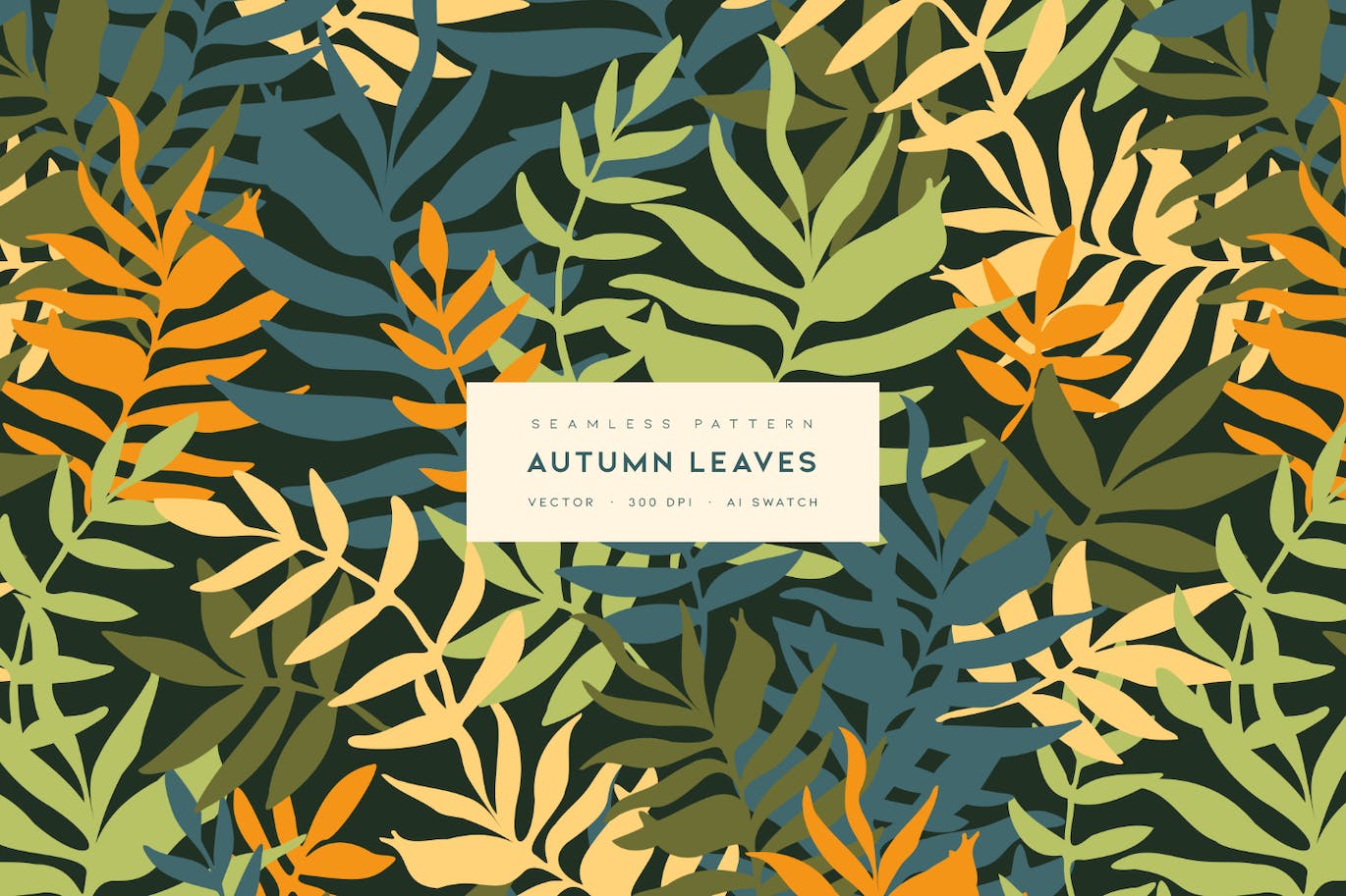 秋叶图案背景矢量素材 Autumn Leaves 图片素材 第1张