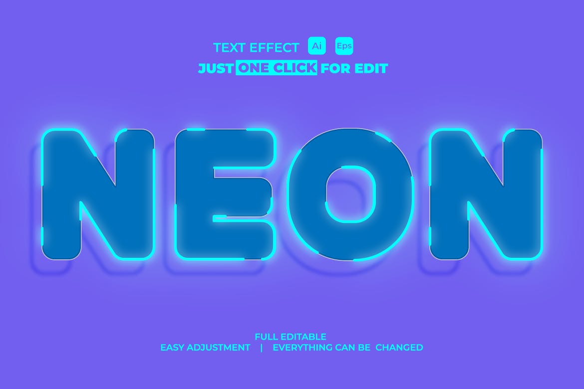 3D霓虹矢量文本/文字效果样式素材v30 Text Effect Vol 30 插件预设 第1张