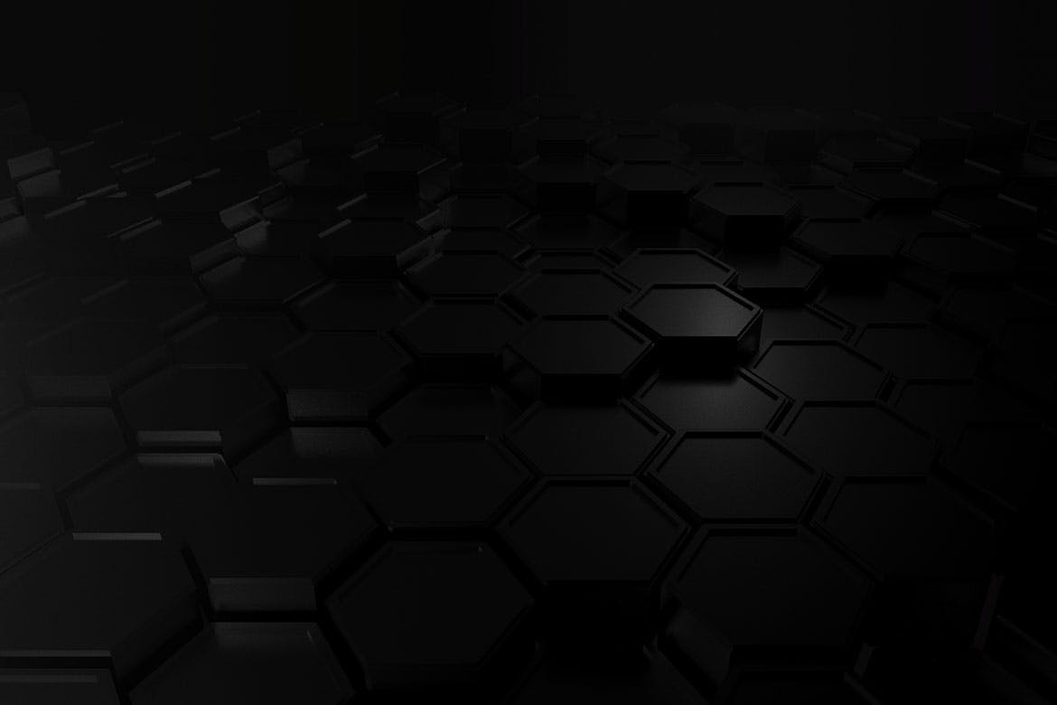 黑色蜂窝六边形背景素材 Black Hexagon Backgrounds APP UI 第2张