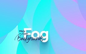 朦胧青色背景素材 Misty Cyan Fog Background Pack