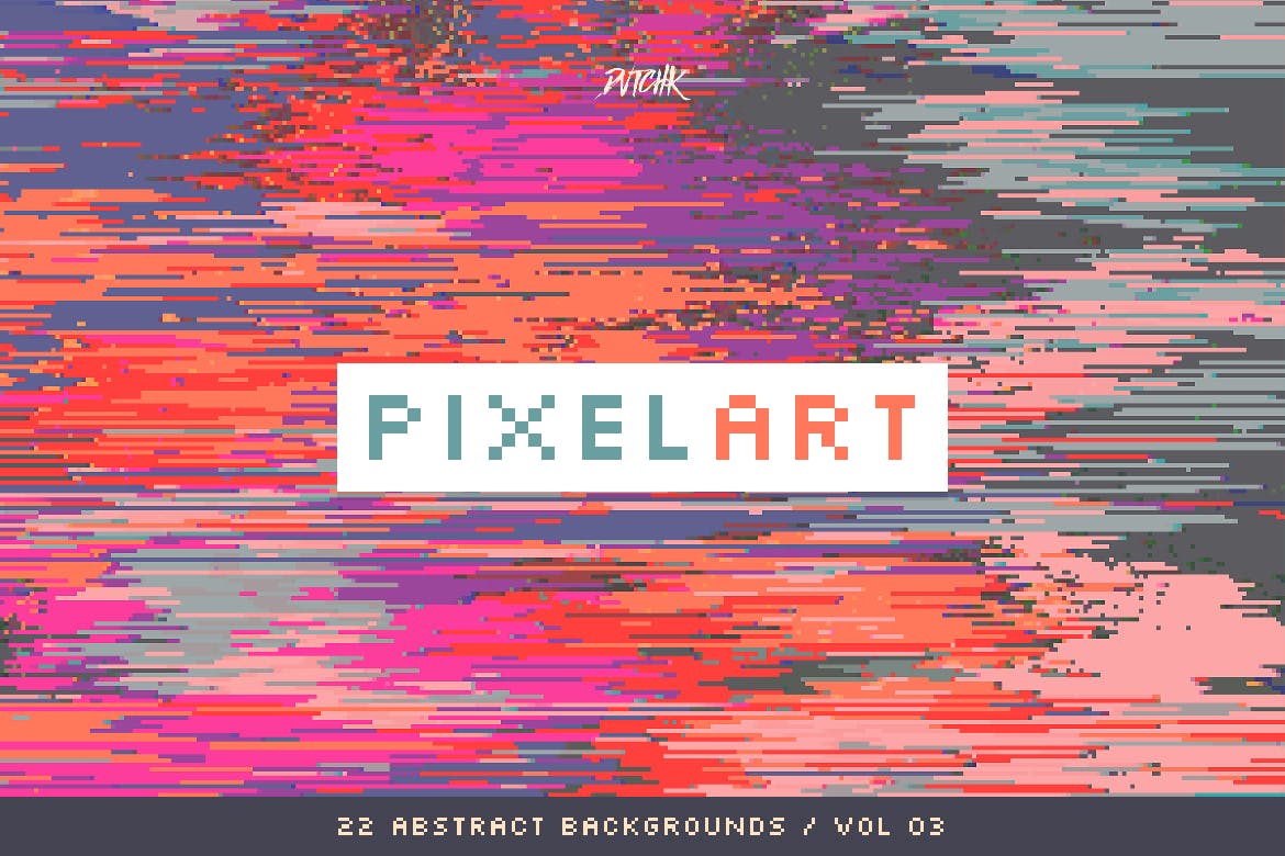 像素艺术抽象彩色背景v3 Pixel Art | Colorful Backgrounds | V. 03 图片素材 第5张
