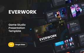 游戏工作室Google幻灯片模板下载 Everwork – Gaming Studio Google Slides Template
