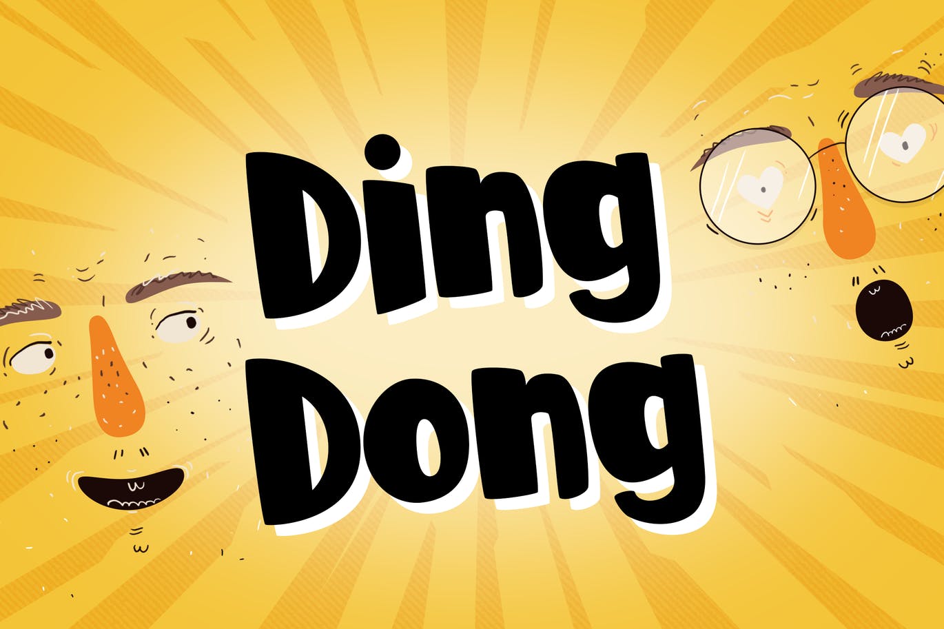 卡通漫画无衬线字体素材 Ding Dong – Comic Display Font 设计素材 第1张