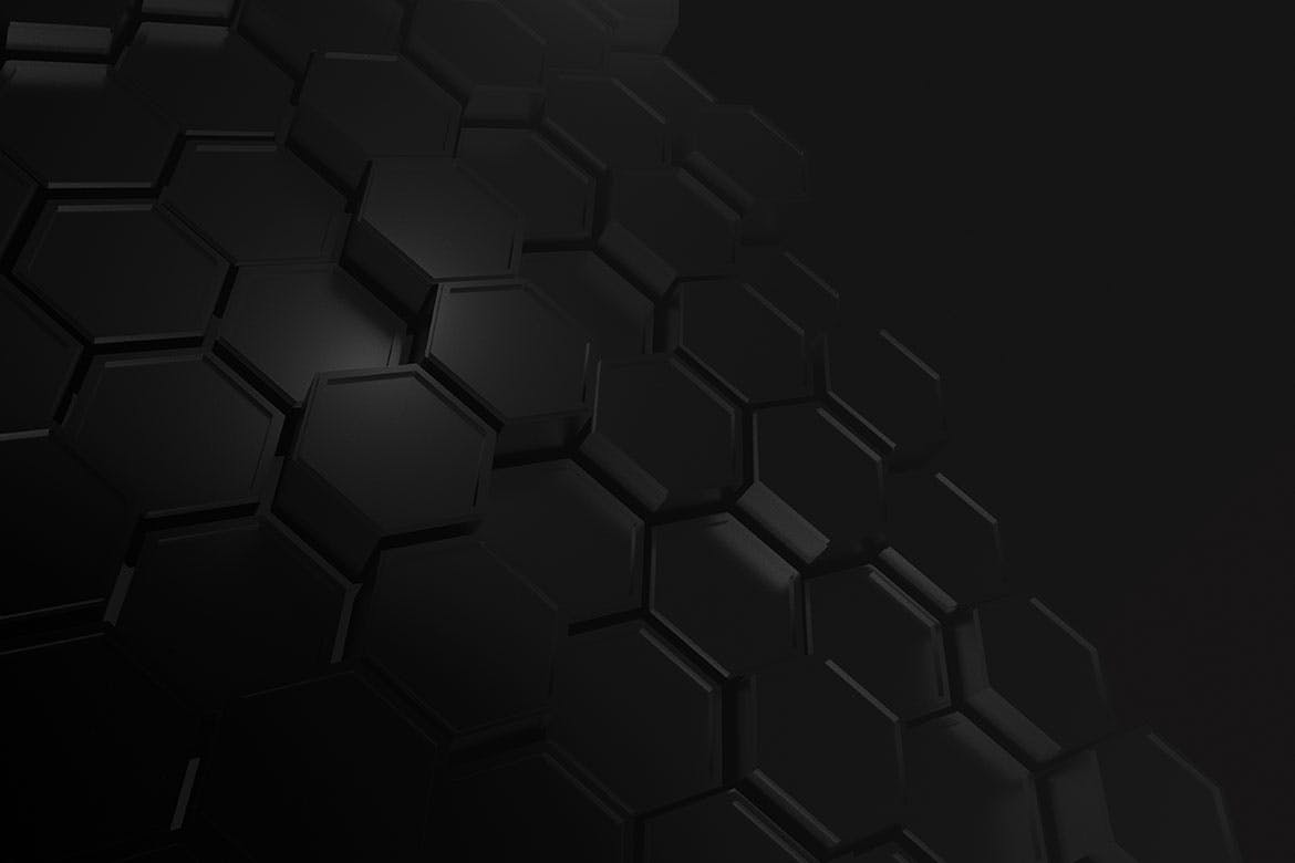 黑色蜂窝六边形背景素材 Black Hexagon Backgrounds APP UI 第8张