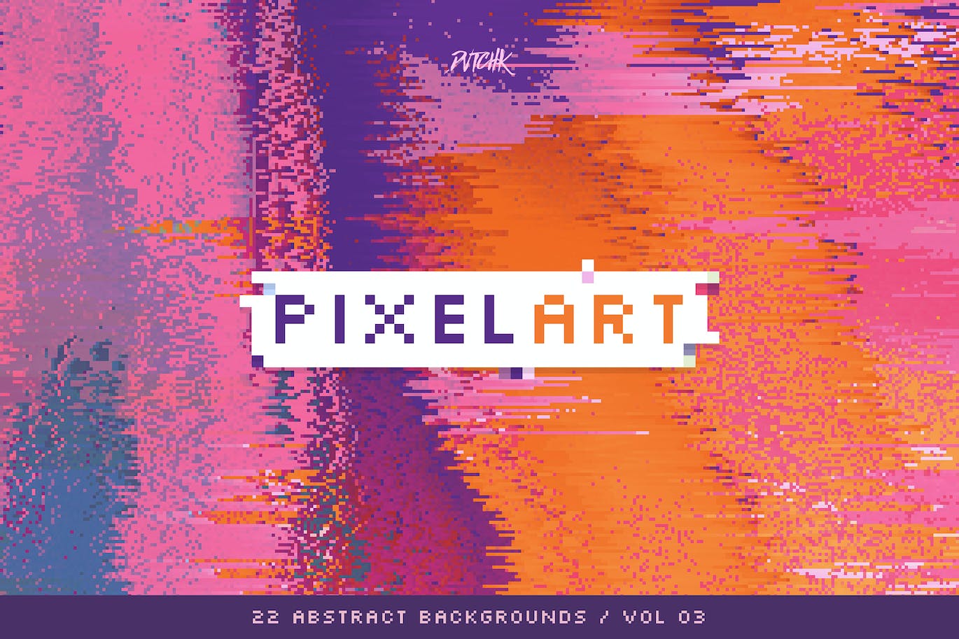 像素艺术抽象彩色背景v3 Pixel Art | Colorful Backgrounds | V. 03 图片素材 第1张