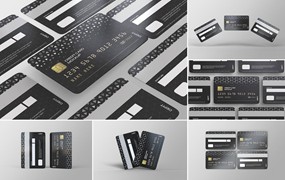 信用卡正反面设计展示样机psd模板 Credit Card Mockups