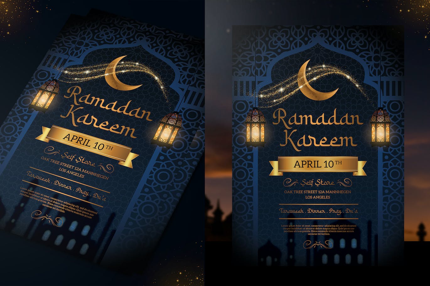 斋月活动宣传单设计 Ramadan Flyer 设计素材 第1张