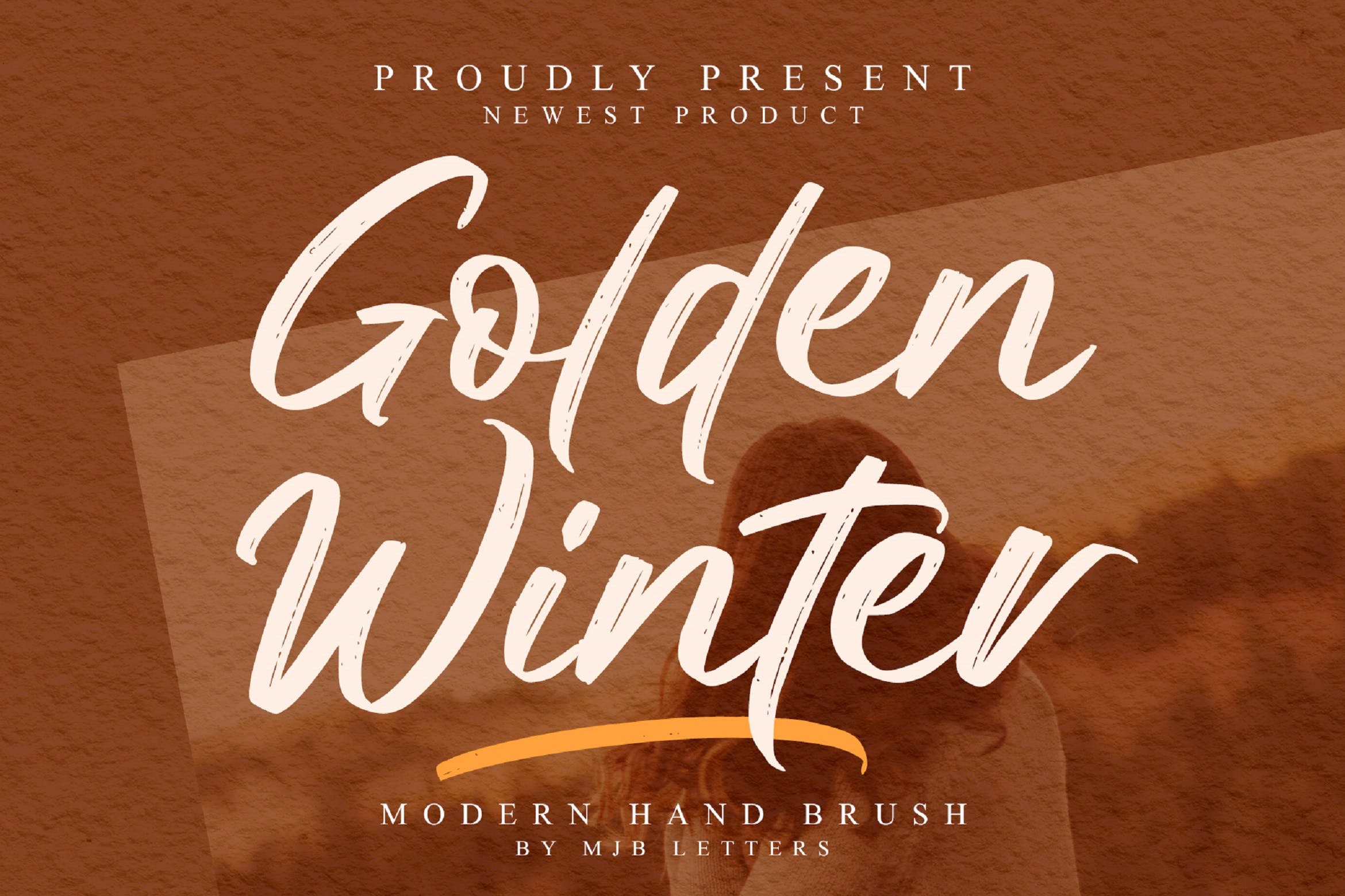 手写设计纹理笔刷字体 Golden Winter 设计素材 第1张