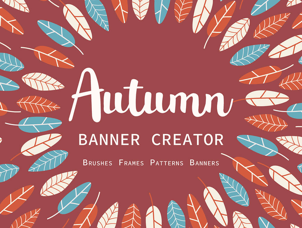 秋季Banner背景图案框架素材 图片素材 第1张