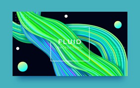 彩色液体抽象背景模板v2 Liquid Abstract Background